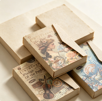 Kit de fournitures pour scrapbooking vintage, papier décoratif esthétique, papier artisanal enduit, personnalisable, recyclable