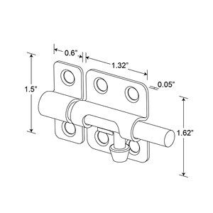 Loquet coulissant <span class=keywords><strong>déco</strong></span> Boulon coulissant en acier durable Boulon coulissant Boulon papillon Loquet de porte Outils argentés et amélioration de l'habitat - Product Image 4