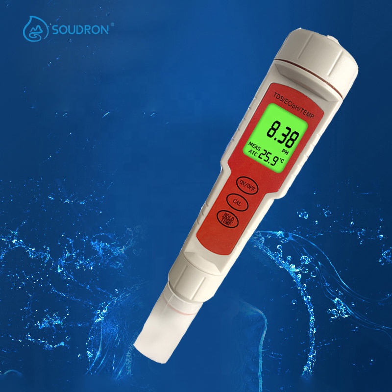 Tds-probador de calidad del agua, medidor de conductividad, ph/TDS/EC/medidor de temperatura, pH, bolígrafo digital, multifuncional, ph 9908, 6 en 1 unidades