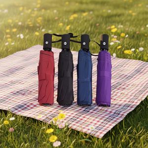 Wholesale Price Automatic 3-folding <b>Large</b> Outdoor Waterproof Parasol <b>Umbrella</b> with logo - Product Image 1