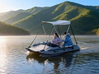 Bateau de pêche gonflable de luxe en PVC avec auvent et moteur hors-bord de 250 CV pour une mobilité accrue