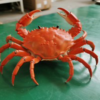 Statue de crabe artificielle géante animatronique pour l'extérieur et l'intérieur, modèle d'aquarium pour les restaurants de fruits de mer, les centres commerciaux, les espaces publics