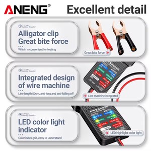 Testeur de batterie multifonctionnel ANENG BT-171 pour l'industrie de l'entretien automobile, affichage numérique 12V/220V, avec indice de protection IP55 - Product Image 4