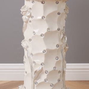 <strong>Tall</strong> Vase Indoor <strong>Outdoor</strong> Planter Fiberglass Flower <strong>Pot</strong> Round Stand Pillar Floor <strong>Plant</strong> <strong>Pots</strong> - Product Image 5