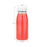 Bouteilles en plastique de 7 oz (200 ml) avec couvercles à joint d'authenticité, bouteilles vides réutilisables pour les smoothies, les jus et les boissons