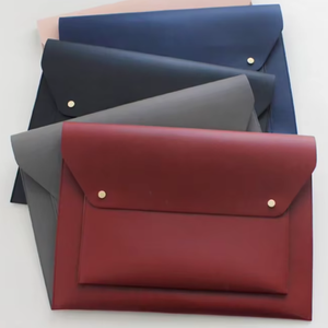 PU Da Thư Mục Tập Tin Công Suất Lớn Tài Liệu Túi Máy Tính Kinh Doanh Nút Không Thấm Nước Máy Tính Xách Tay Trường Hợp Văn Phòng Tổ Chức - Product Image 3