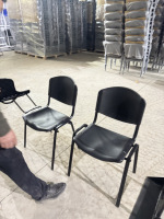 Chaise de conférence ergonomique empilable à structure métallique en forme de cœur, design moderne, pour la maison, le bureau et l'école