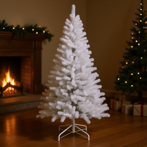 Árbol de Navidad Artificial de Pino Blanco de 8 Pies, Material PE, Base para Colocar, Decoración de Interiores, Ligero, Fácil Instalación - Product Image 2