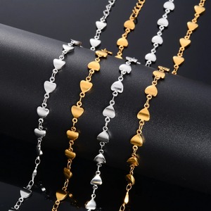 Pulsera de Cadena Delicada con Corazón de Acero Inoxidable para Mujer, Tobillera Ajustable, Gargantilla Chapada en Oro de 18K, Joyería para Mujer y Niña - Product Image 2