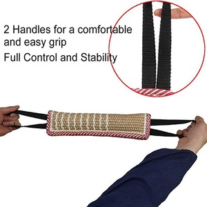 Kingtale Beißkissen Jute Beißwurst Robustes Hundespielzeug Beißarm Stock Trainingsausrüstung - Product Image 4