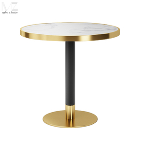 Mobili per sala da pranzo in stile moderno vendita calda tavolo da ristorante nordico tavoli da pranzo rotondi in <span class=keywords><strong>marmo</strong></span> con Base in acciaio inossidabile - Product Image 3