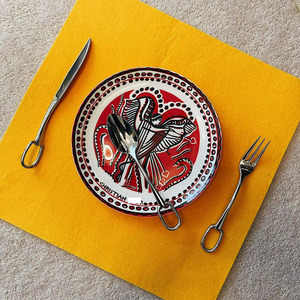 Low Price Discount Country Style 9-inch Eco-Friendly Food Safe Customized Pattern Bone China Dinner <b>Plate</b> Set with Gift Box - Product Image 3