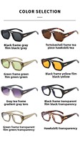 Lunettes de soleil tendance vertes, orange et noires effet écaille, verres teintés UV400, monture à double pont en plastique, unisexe
