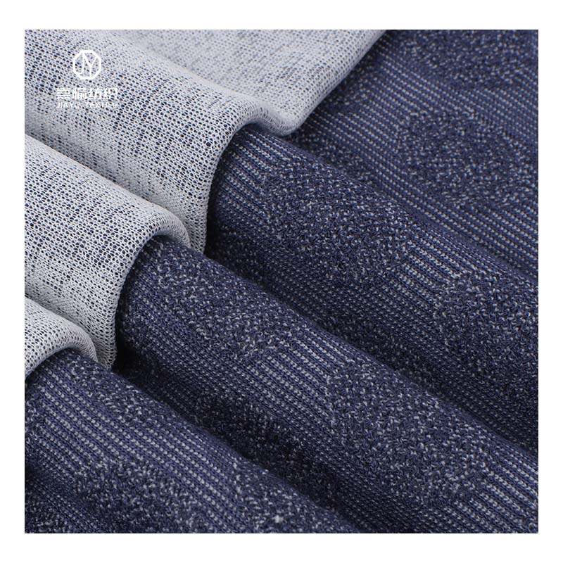 Polyester rayon double-sided knitted fabric yarn-dyed polka dot jacquard sweater French terry cloth hacci jersey fabrics