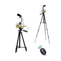 Kit Vlogging In Offerta Speciale per Youtube e TikTok per Vlogger con Treppiede per Smartphone IOS, Microfono, Luce LED e Set per Live Stream