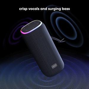 Vidvie חיצונית גליל נייד בד גריל ws רמקול עמיד למים אלחוטי עם רצועת ידית אור RGb - Product Image 2