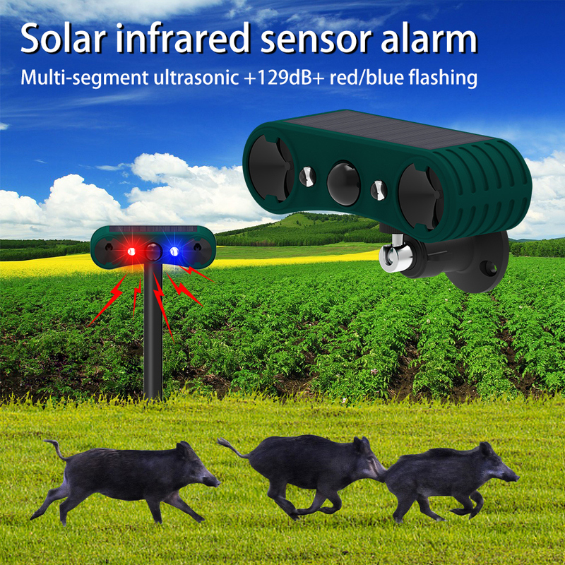 Animal Repellent Solar Powered Ultrasonic Motion