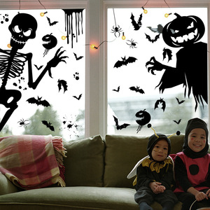 Pegatina Electrostática Gigante para Ventana de Halloween con Diseño de Fantasma, Monstruo, Bruja, Murciélago y Calavera, Decoración para Fiestas Infantiles - Product Image 2