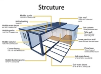 Vente en gros de maisons préfabriquées en conteneurs extensibles de 20 pieds, 30 pieds, 40 pieds, structure en acier, bâtiment préfabriqué, maison mobile, maison modulaire