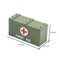 Caja de armas militares ww2 con equipo de patrón, caja de municiones, juguete de bloques de construcción ensamblado