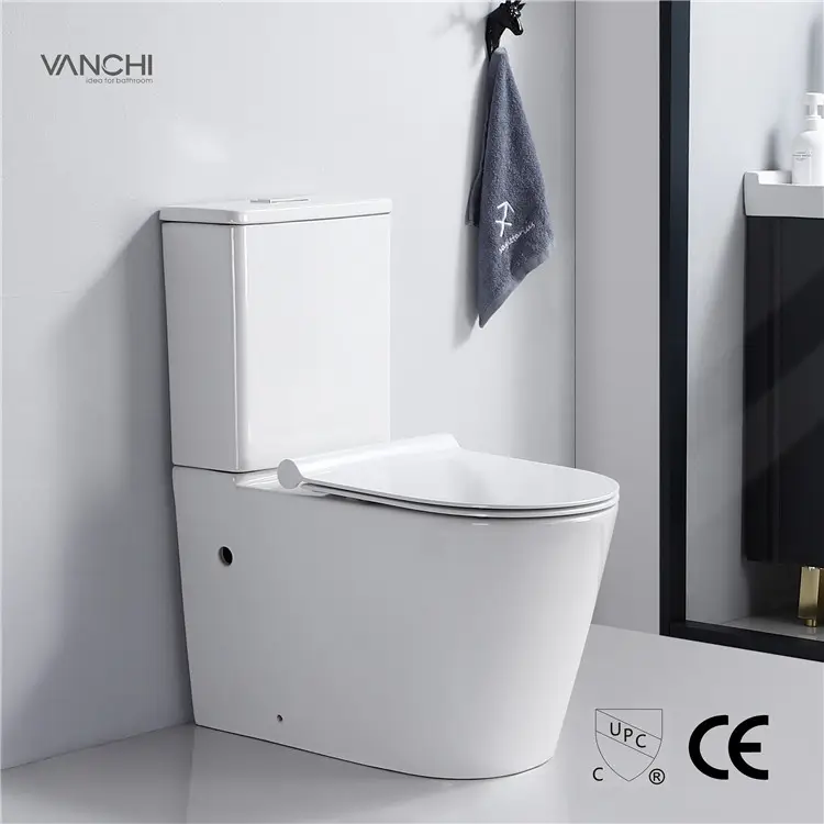 Europese Standaard Water Mark Australische Keramische Sanitair Washdown Vierkante Wc Badkamer Wc Keramische Tweedelige Toiletten