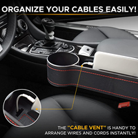 Offre Spéciale accessoires d'intérieur de voiture en cuir PU Console automobile organisateur de remplissage d'espace de siège avant organisateur d'espace de siège de voiture multifonctionnel