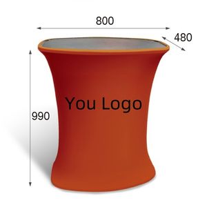 Meja Pop up dapat dilipat portabel dengan lampu LED Bar perdagangan acara penghitung promosi dengan penutup - Product Image 5