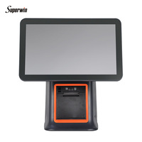 Machine de Caisse TPV Double Écran CY-95 15.6 de Haute Qualité avec Imprimante 58 mm 80 mm Wifi, TPV Économique pour Supermarché