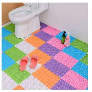 Bath Mats Anti Slip Square Shower Floor Mat Bathroom Non Slip Tile Pad For Bath Room With Colorful Design - Product Image 1