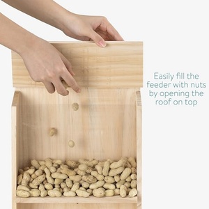 Divertida Barra de Nueces para Ardillas, Caja de Madera Resistente para Ardillas, Barra de Nueces, Caja de Comida para Ardillas, Comedero para Ardillas con Forma de Casa de Árbol - Product Image 4