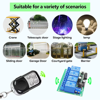 Télécommande universelle longue portée 433 MHz à 4 boutons, télécommande de porte de garage électrique ABS, duplicateur de télécommande, code d'apprentissage 12V RF