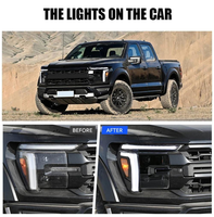 Ford F150 Raptor 2024 bis 2025 Upgrade Zweilinsen-LED-Scheinwerfer mit Tagfahrlicht Plug-and-Play Frontlichter Auto-Zubehör Scheinwerfer