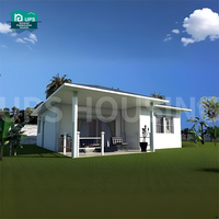 Maisons modulaires préfabriquées modernes à toit en pente, 1 chambre, matériaux écologiques, design de luxe pour une vie confortable, préfabriquées de haute qualité