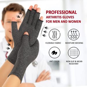 Gants de compression thérapeutiques sans doigts en cuivre pour l'arthrite - Product Image 3