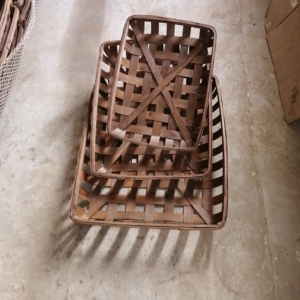 Set di 3 Cesti/Vassoi in Trucioli di Legno per Conservazione e Essiccazione del Tabacco, Produzione Industriale - Product Image 4