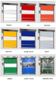 Panel de puerta de persiana enrollable con aislamiento rápido de acero ligero, puertas enrollables, puerta de Pvc rápida de alta velocidad con control remoto - Product Image 4
