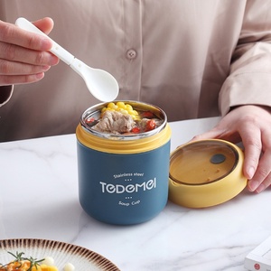 Kaşık ile 530ml paslanmaz çelik öğle yemeği kutusu termal gıda konteyner vakum bardak yalıtınız Bento kutusu termos çorba bardağı çocuklar için okul - Product Image 6