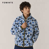 Maßgefertigte Blaue Bedruckte Nr.7 Fußball-Fan Fleecejacke Winter Warme Fußball-Supporter-Jacke Großhandel Sport-Teamkleidung