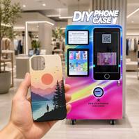 Distributeur automatique de coques de téléphone DIY contrôlé à distance par IoT, machine de fabrication de coques de téléphone personnalisées en libre-service avec paiement MDB