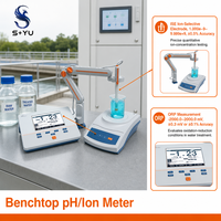 SYU I300F pH-mètre ionique ISE ±0,5% ORP -5~110 ℃   Analyseur de pH et d'ions à large plage de température, compteur ORP, analyseur de qualité de l'eau de paillasse