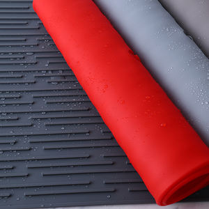 Custom Square 40*40cm Anti-Rutsch-Küchen wäsche Abtropffläche Dry Rack Pad Waschbecken Protector Zusammen klappbare Silikon-Geschirr trocknungs matten - Product Image 5