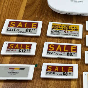 Etiquetas de Precio Digitales Inteligentes con Tecnología E-Paper de 2.6 Pulgadas y 2.4 GHz, Etiquetas Electrónicas de Tinta Electrónica Inalámbricas con Bluetooth y Wifi, con Sistema EAS - Product Image 1