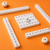 Jeu de tuiles de Mahjong de voyage, style classique moderne, en acrylique écologique, monocouche, idéal pour la maison et les vacances
