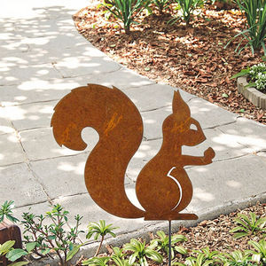 Özelleştirilmiş pas demir Metal sincap bahis açık bahçe süs hayvan bitki kuş heykel Yard sanat için - Product Image 5