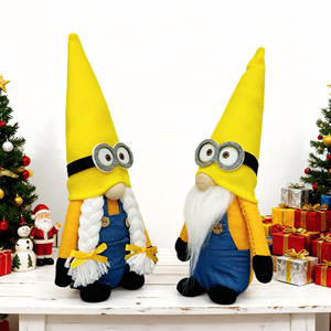 Gnomo Navideño <span class=keywords><strong>de</strong></span> Peluche Estilo Minion Hecho a Mano, Personaje <span class=keywords><strong>de</strong></span> Dibujos Animados Amarillo, Tomte Escandinavo, Decoración <span class=keywords><strong>de</strong></span> Escritorio, Regalo Navideño - Product Image 5