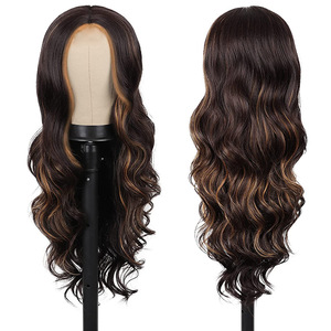 Europe et les états-unis modèles d'explosion femme Pick Dye Bangs grande vague <span class=keywords><strong>cheveux</strong></span> longs bouclés Guangzhou perruque - Product Image 1