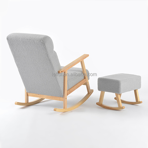 Silla Mecedora de Madera Moderna, Portátil y Ajustable para la Lactancia Nocturna del Bebé, para el Dormitorio de la Madre y el Apartamento - Product Image 3