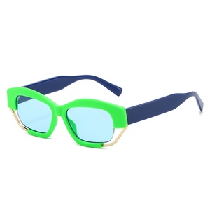 Nuovi Occhiali da Sole Poligonali alla Moda con Montatura Marrone Tartarugata, Protezione Solare per il Tempo Libero e lo Street Style, Logo Personalizzabile - Product Image 1