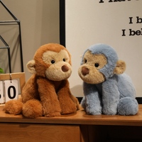 Großhandel Flauschiger Langarm-Affen-Plüschtier Weicher Sitzender Affe Stofftier Plüschpuppe für Sofa-Dekoration Kinder Zoo-Thema Geschenk