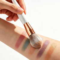 Lot de 11 pinceaux de maquillage synthétiques doux et moelleux, véganes, pour fond de teint, fard à joues et fard à paupières, kit de pinceaux cosmétiques, marque privée